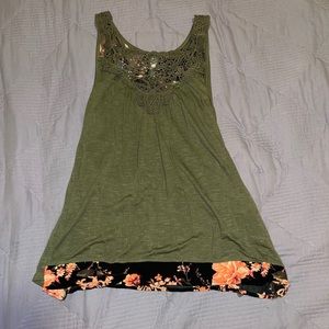 A super cute deep green tank!